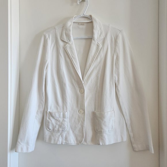 Italian White Cotton Blazer - Picture 1 of 5